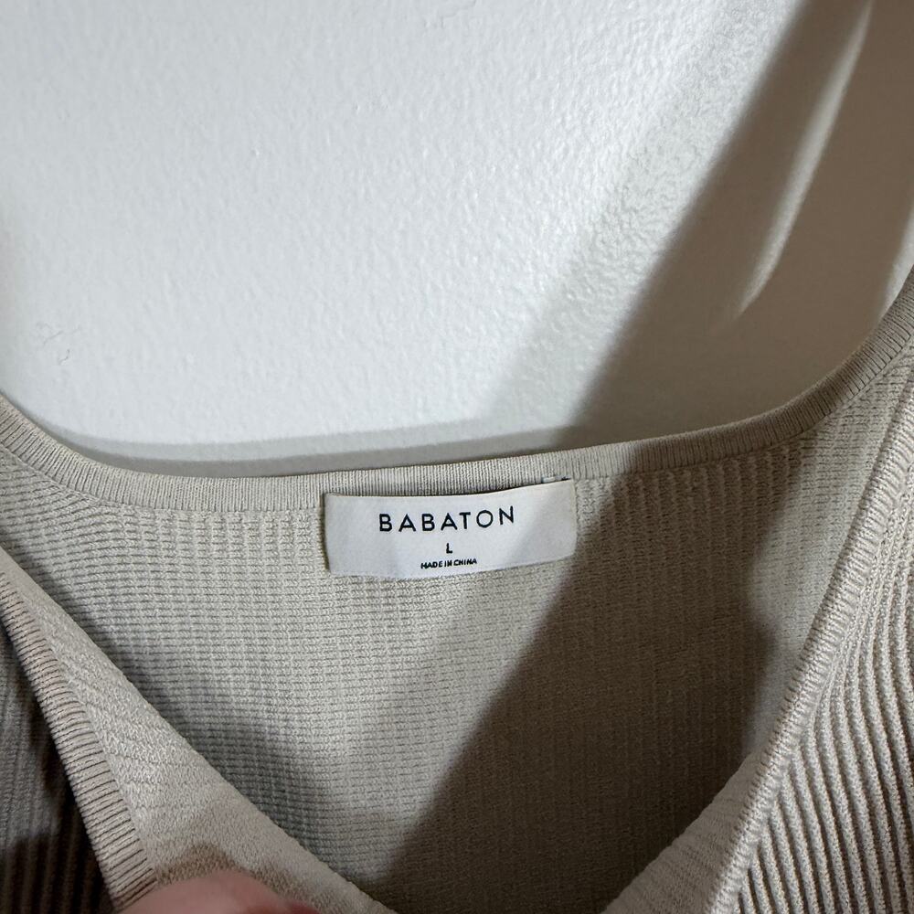 Babaton Taupe Ribbed Tank - Picture 2 of 4